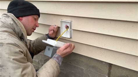 mounting electrical box on wooden siding